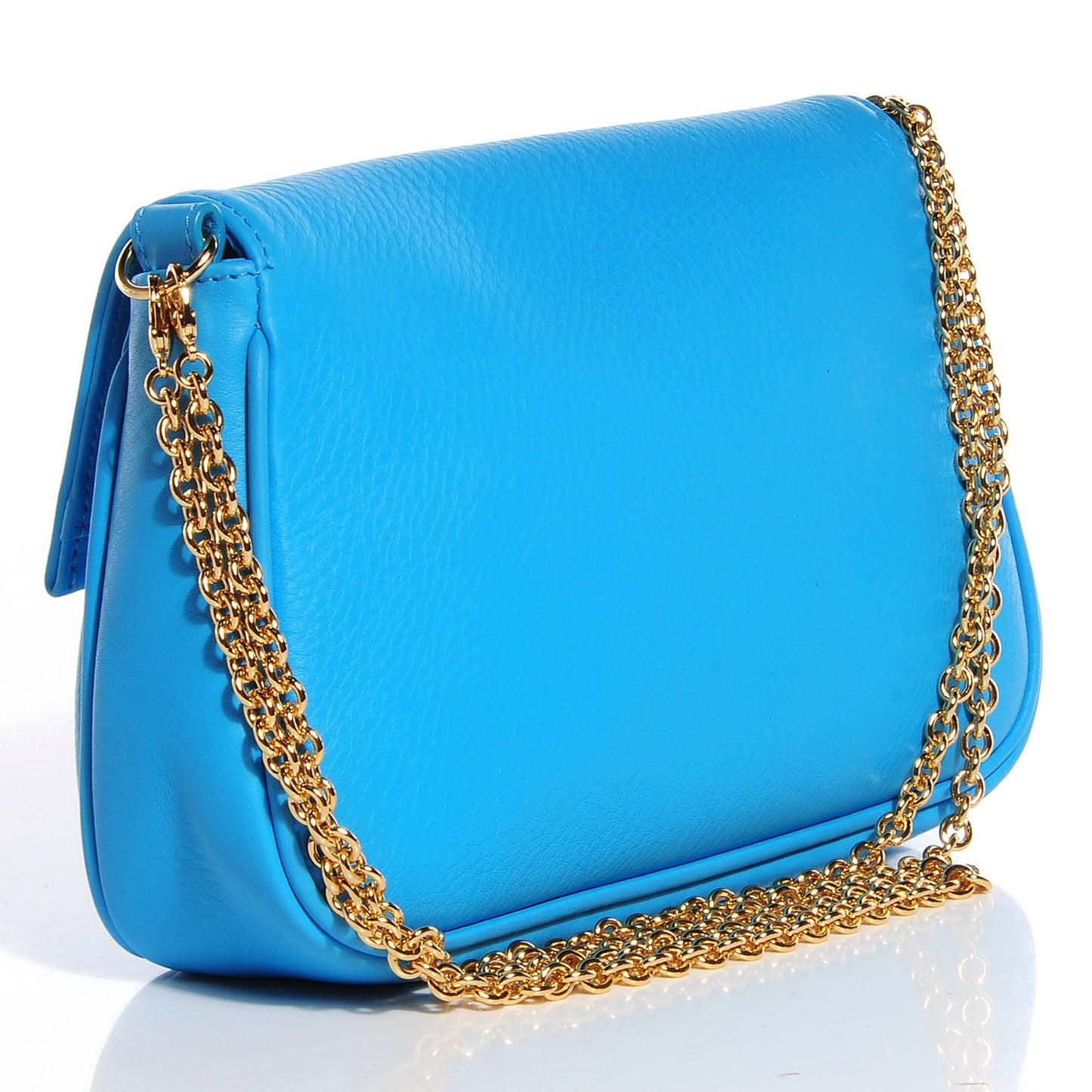 Vitello Flamingo Enamel Fendista Pouchette Crossbody Maldives