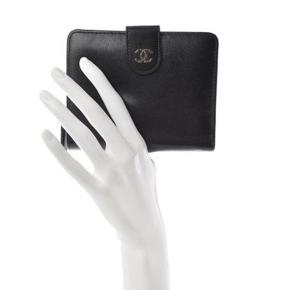 Chanel Caviar Sevruga French Compact Wallet Black 2 of 8