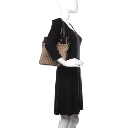 Gucci Monogram Small Bucket Tote Dark Brown 2 of 12