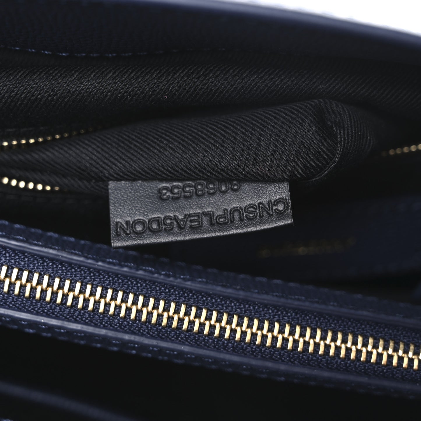 Derby Calfskin House Check Medium Banner Tote Ink Blue