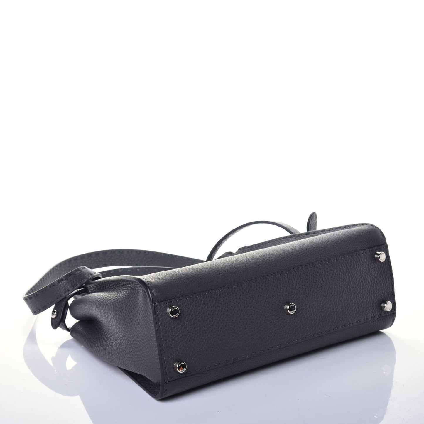 Cuoio Romano Selleria Bi-Color Medium Peekaboo Iconic Satchel Asfalto Latte