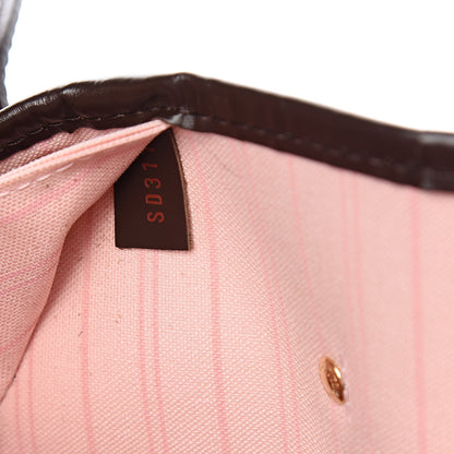 Louis Vuitton Damier Ebene Neo Neverfull MM Rose Ballerine 8 of 11