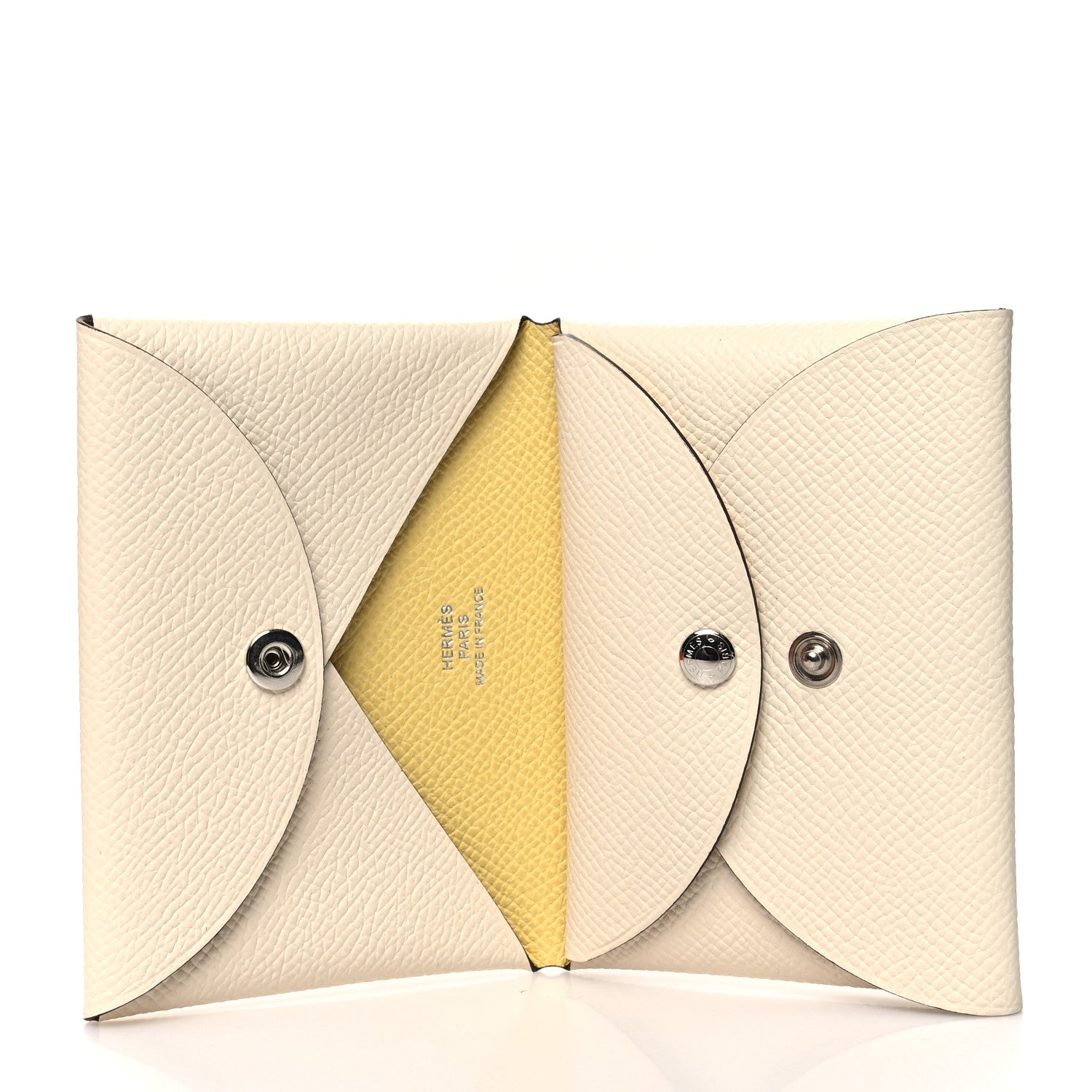 Hermes Epsom Verso Calvi Duo Card Case Nata Jaune Poussin 5 of 11