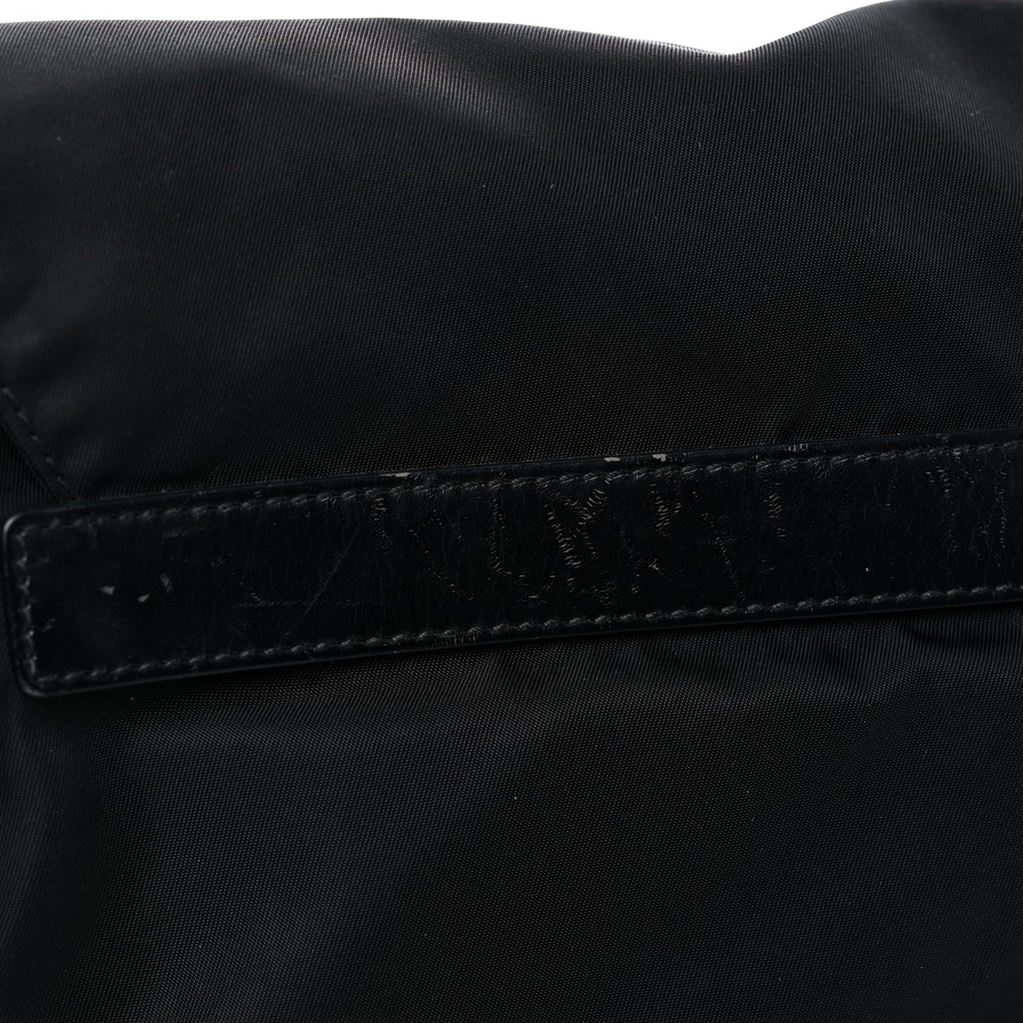 Tessuto Nylon Saffiano Messenger Bag Black