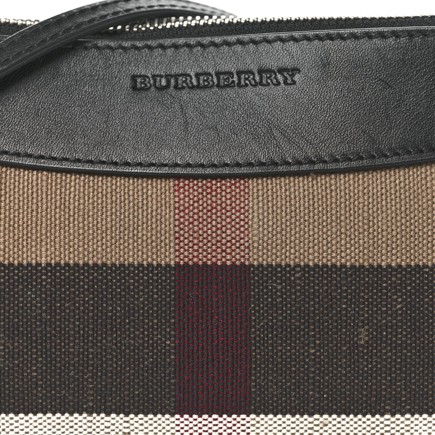 Burberry Mega Check Peyton Crossbody Clutch Bag Black 8 of 10