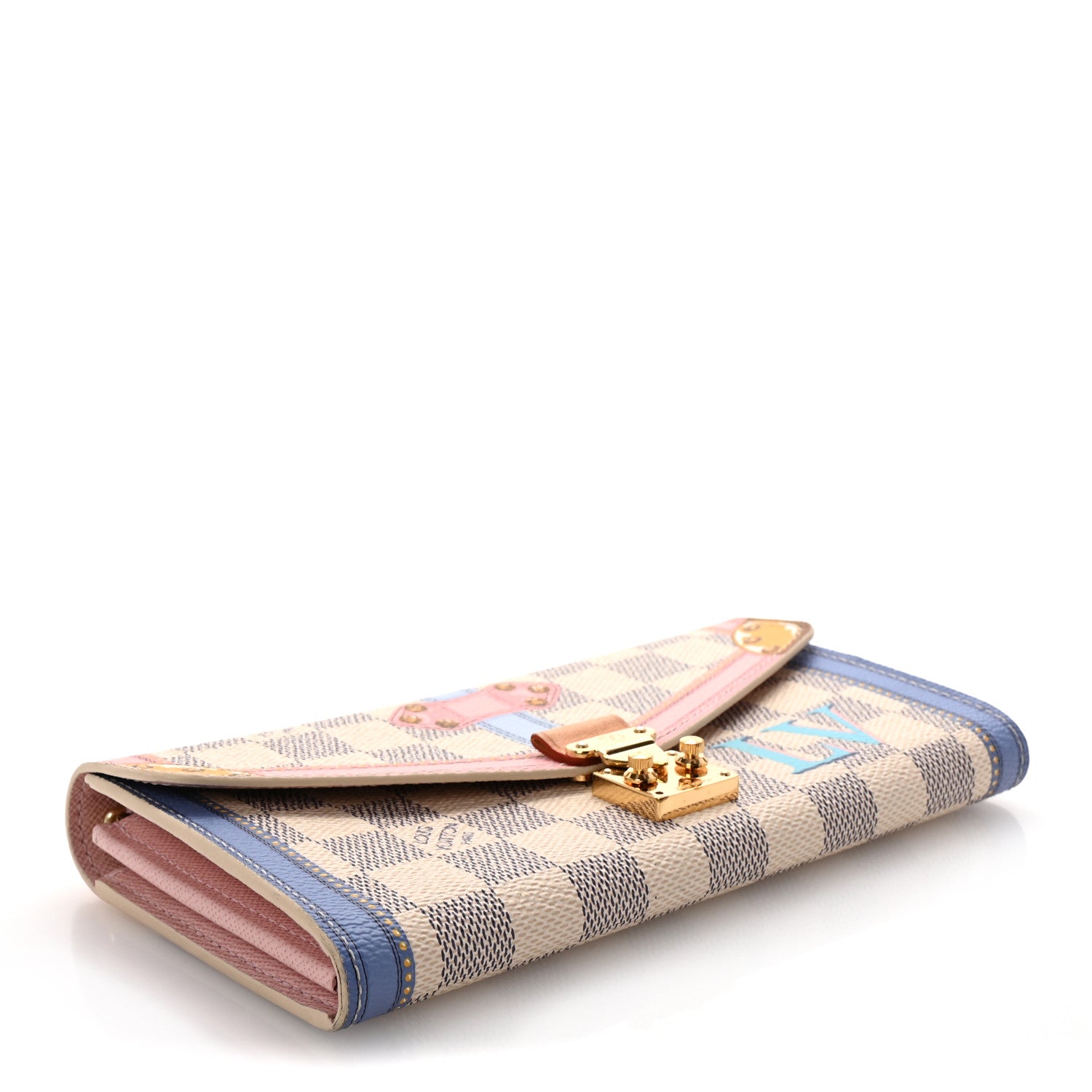 Louis Vuitton Damier Azur Summer Trunks Sarah Wallet NM 4 of 7