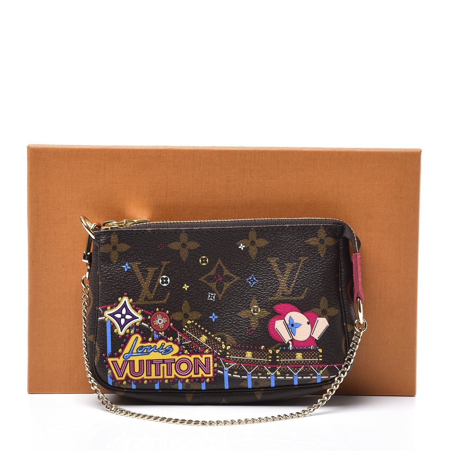 Monogram 2020 Christmas Animation Roller Coaster Mini Pochette Accessories Pivoine