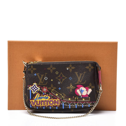 Louis Vuitton Monogram 2020 Christmas Animation Roller Coaster Mini Pochette Accessories Pivoine 9 of 9