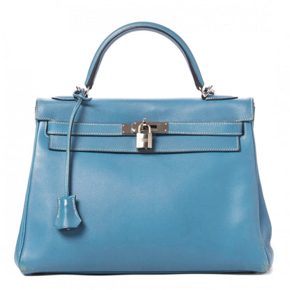 Hermes Swift Kelly Retourne 32 Blue Jean 1 of 39