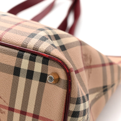 Burberry Haymarket Check Medium Regent Tote Red 13 of 14