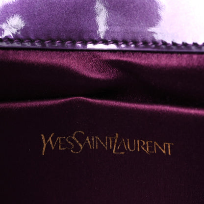 Saint Laurent Patent Calfskin Monogram Large Belle De Jour Clutch Purple 6 of 8
