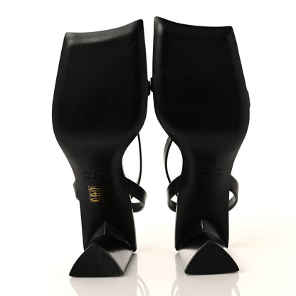 Balenciaga Smooth Calfskin Moon Square Toe 90mm Sandals 37.5 Black 5 of 8