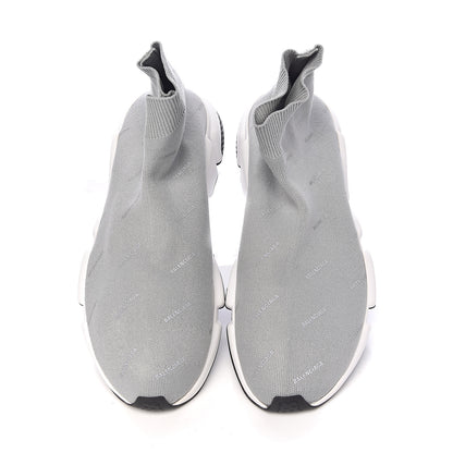 Balenciaga Neoprene Knit Allover Logo Mens Speed Sneakers 41 Grey 5 of 9