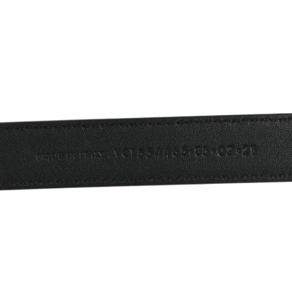 Saint Laurent Smooth Calfskin Monogram Square Buckle Belt 85 34 Black 4 of 5