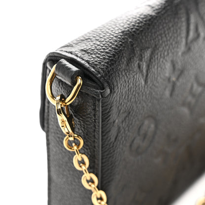Louis Vuitton Empreinte Pochette Felicie Chain Wallet Black 10 of 13