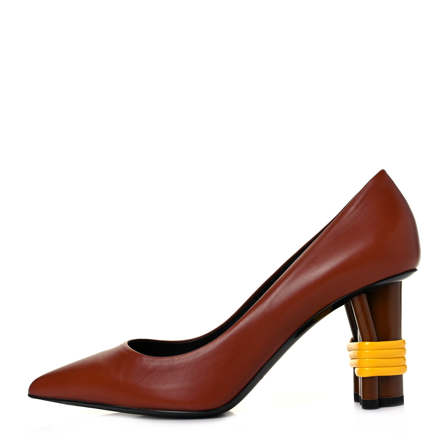 Balenciaga Calfskin Bistrot Pumps 38 Marron Fauve 1 of 10