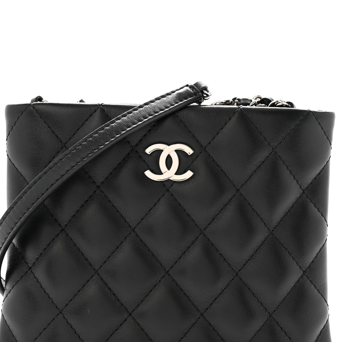 Lambskin Quilted Crossbody Bag Black