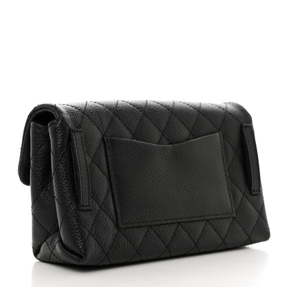 Chanel Grained Calfskin Quilted 2.55 Reissue Flap Belt Bag Clutch Black 3 of 8