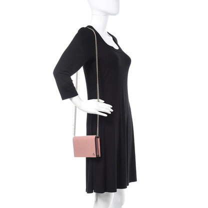 Gucci Dollar Calfskin Medium Betty Chain Wallet Soft Pink 2 of 9