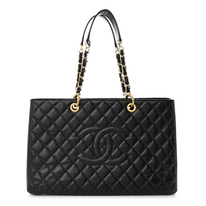 Chanel Caviar Quilted XL Grand Shopping Tote GST Black 1 of 11