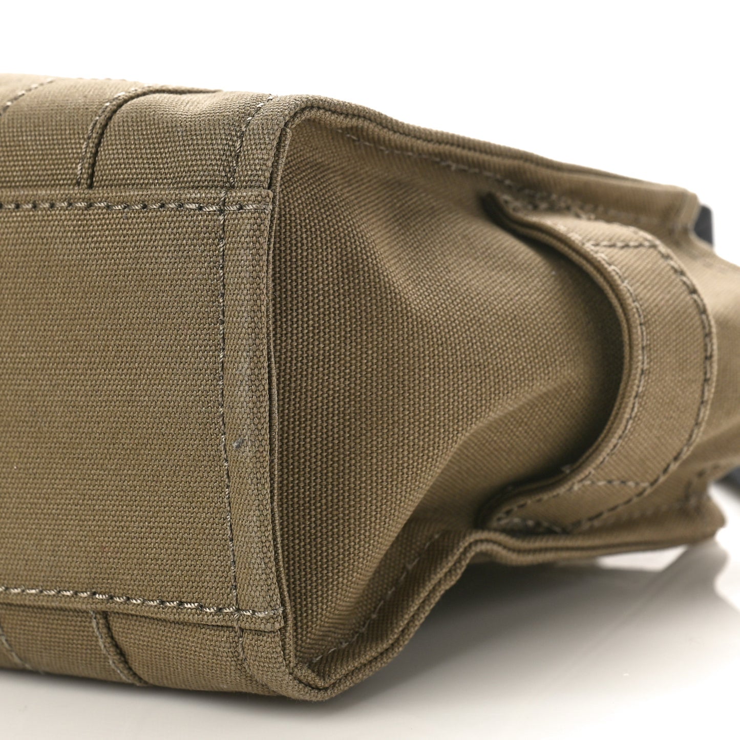 MARC JACOBS Cotton Canvas Small The Traveler Tote Bag Slate Green