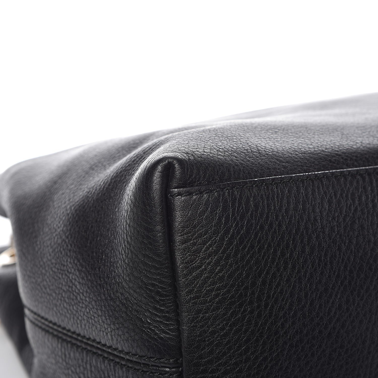 Gucci Pebbled Calfskin Medium Soho Chain Shoulder Bag Black 12 of 13