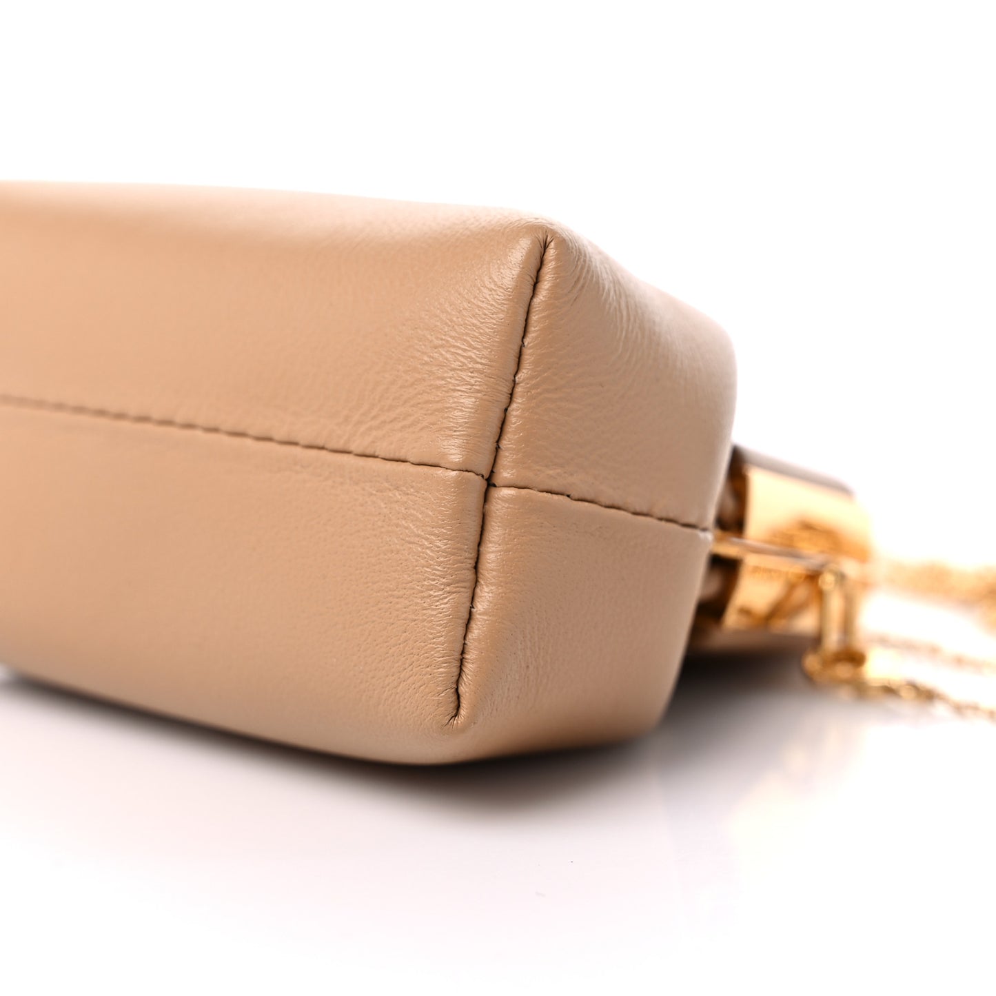 Shiny Nappa Nano Fendi First Bag Charm Sand