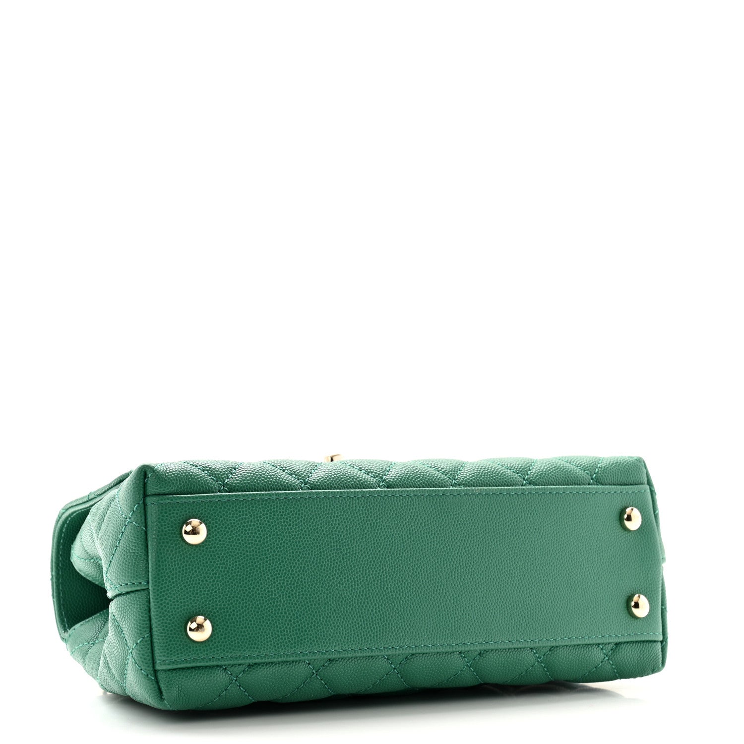 Chanel Caviar Quilted Mini Coco Handle Flap Green 4 of 10