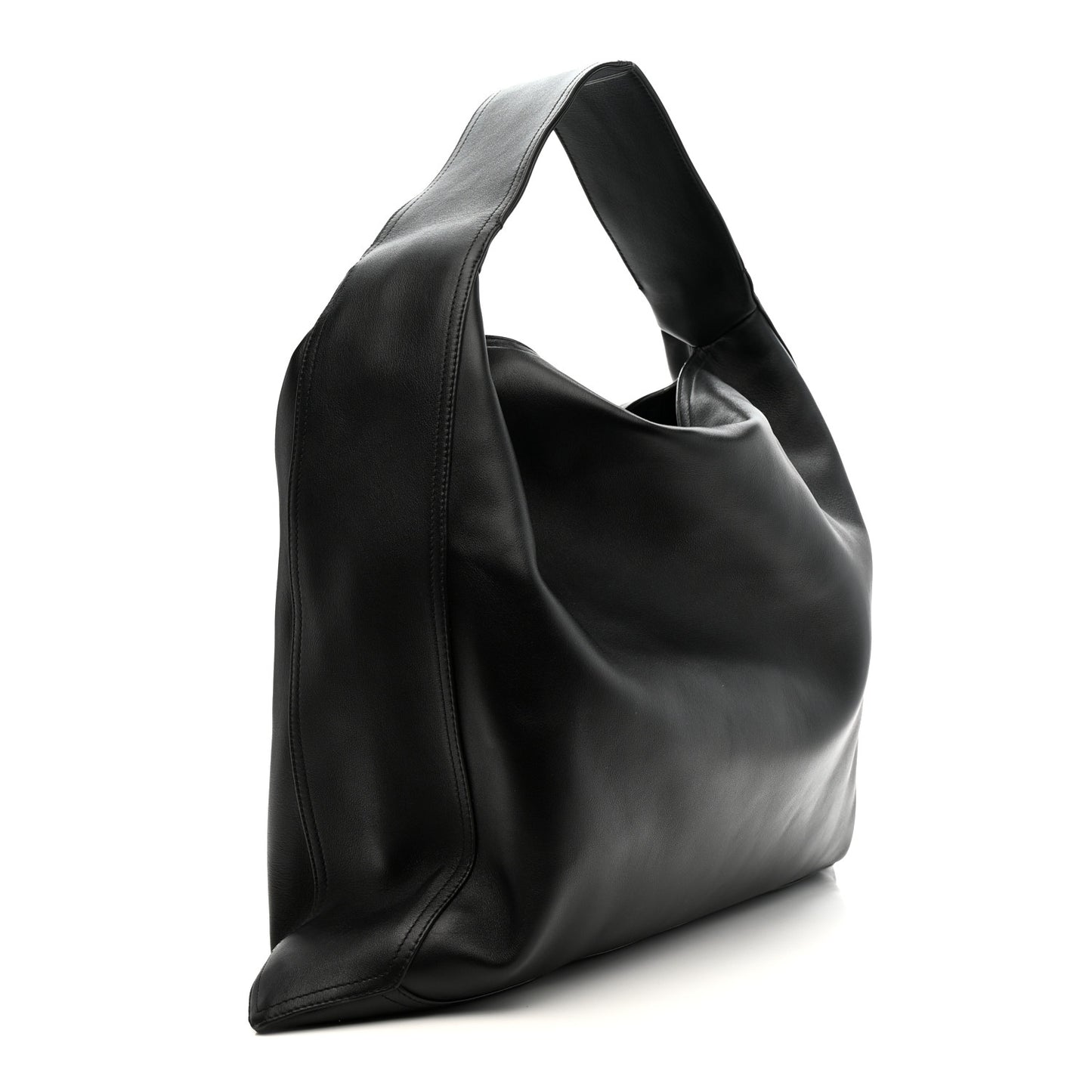 Silky Calfskin Large Hop Black