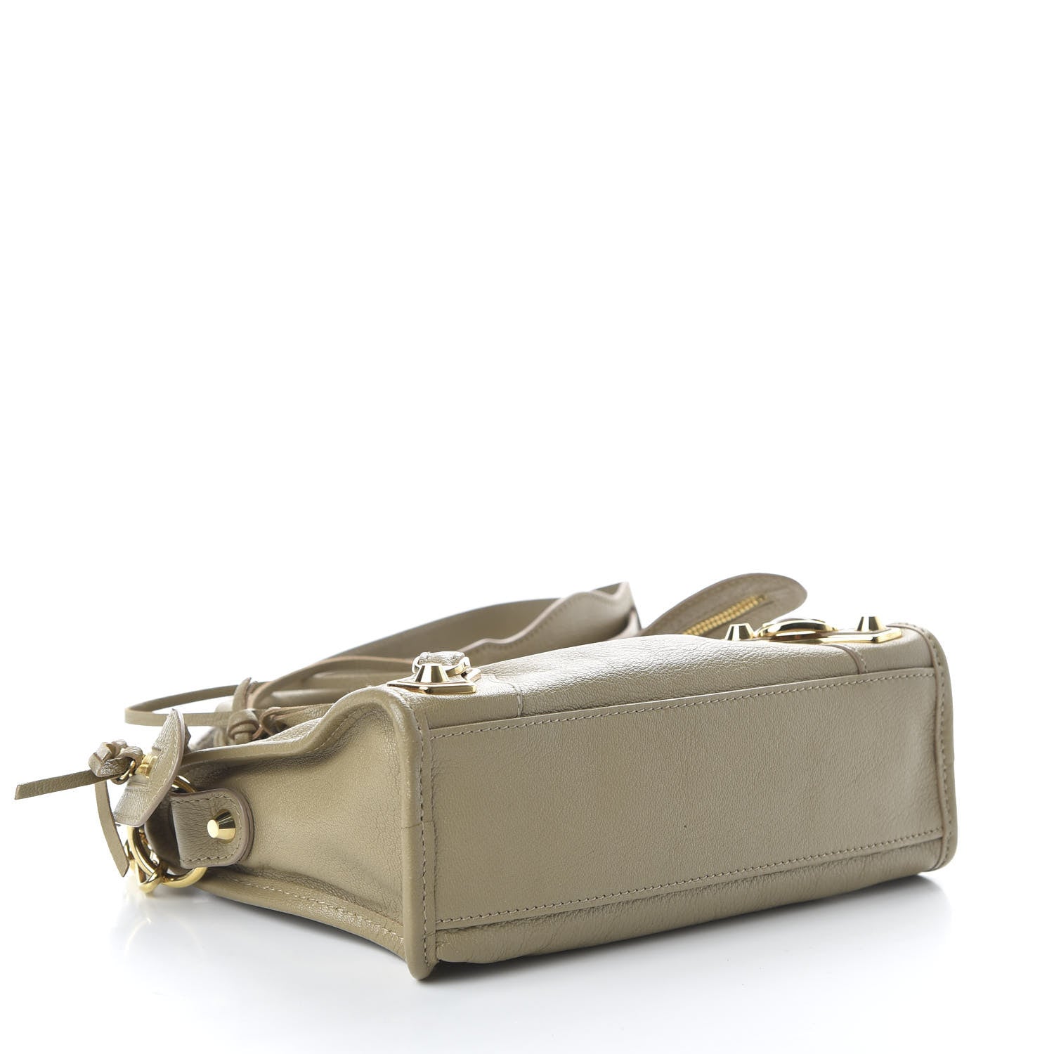 Balenciaga Chevre Gold Metallic Edge Hardware Mini City Beige Latte 4 of 10