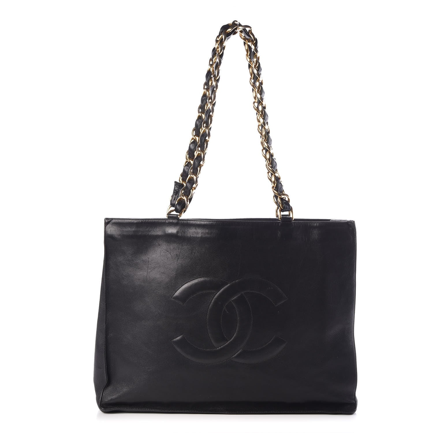 Chanel Lambskin CC Tote Black 1 of 11