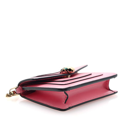 Bulgari Calfskin Serpenti Forever Miniature Bag Charm Pink 4 of 8