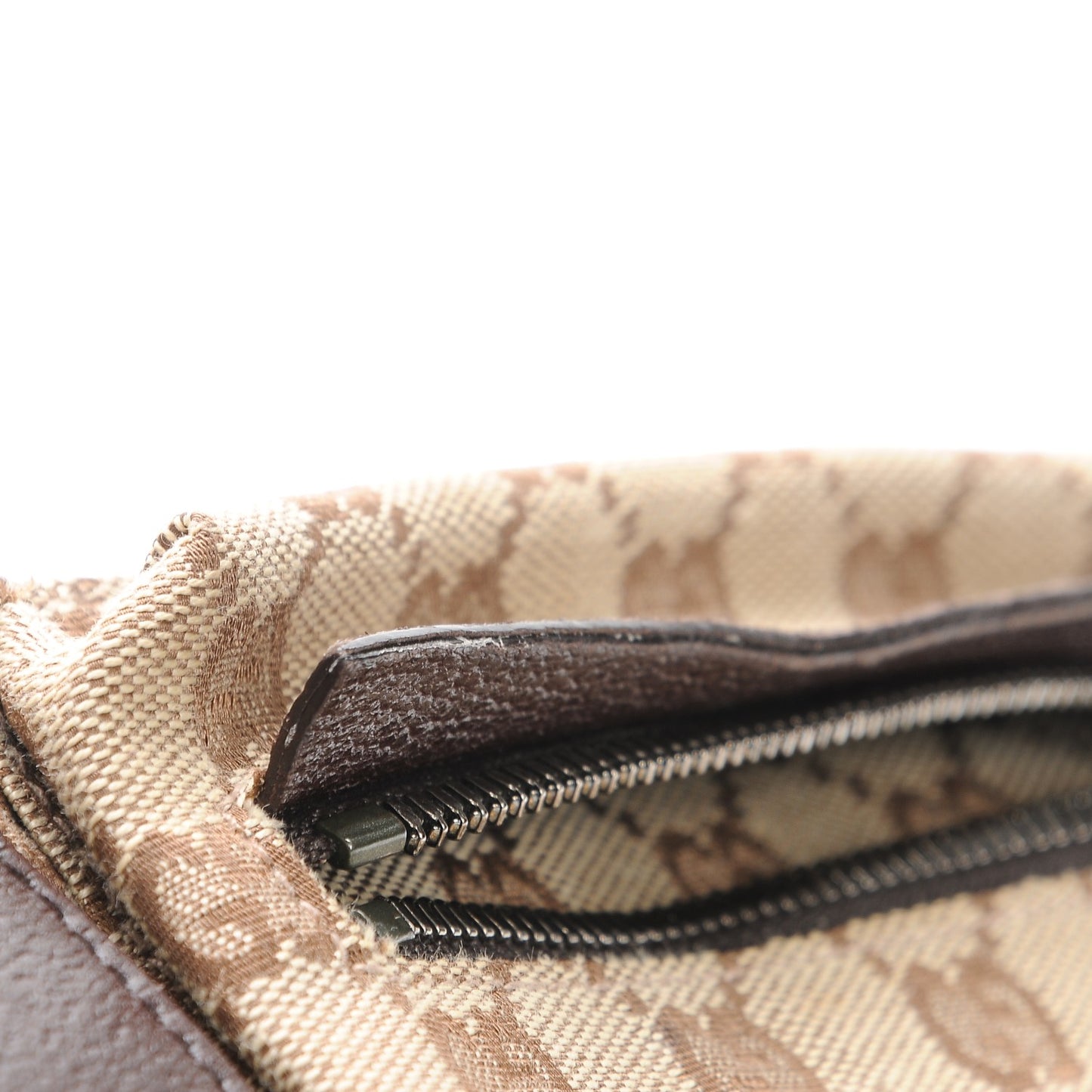 GG Monogram Double Pocket Belt Bag Dark Brown