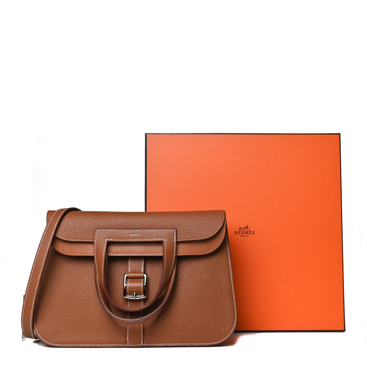 Hermes Taurillon Clemence Halzan 31 Gold 12 of 12