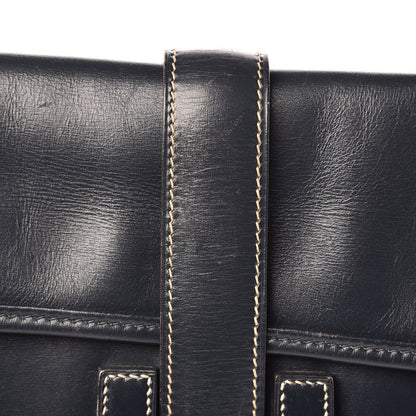 Hermes Box Calf Jige PM Clutch Bleu Marine 12 of 25