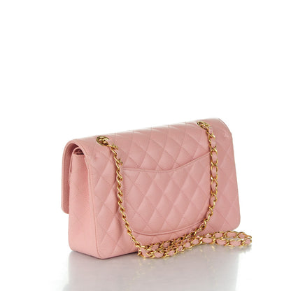 Chanel Caviar Quilted Medium Double Flap Pink 3 of 10