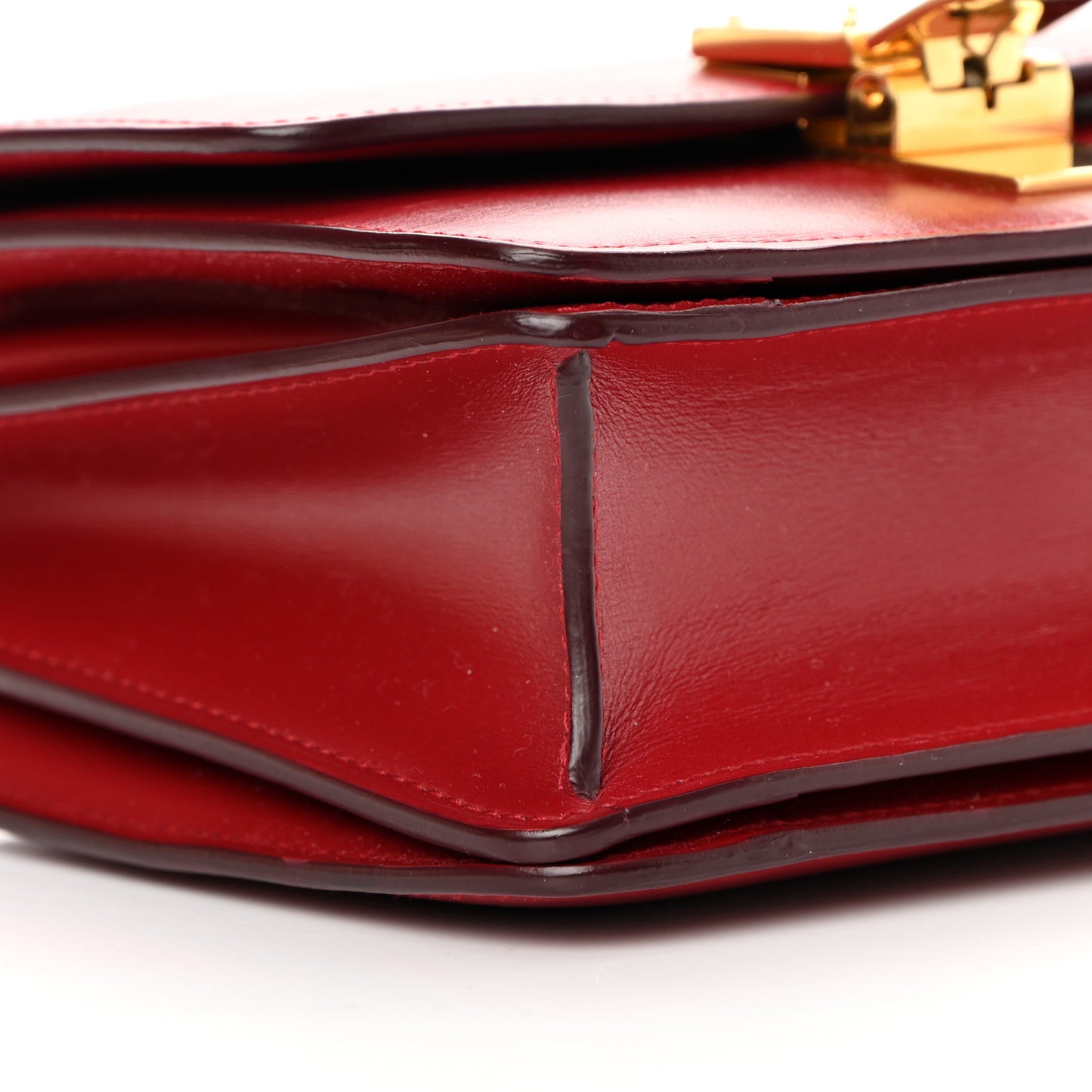 Smooth Calfskin Small Classic Box Flap Bag Red