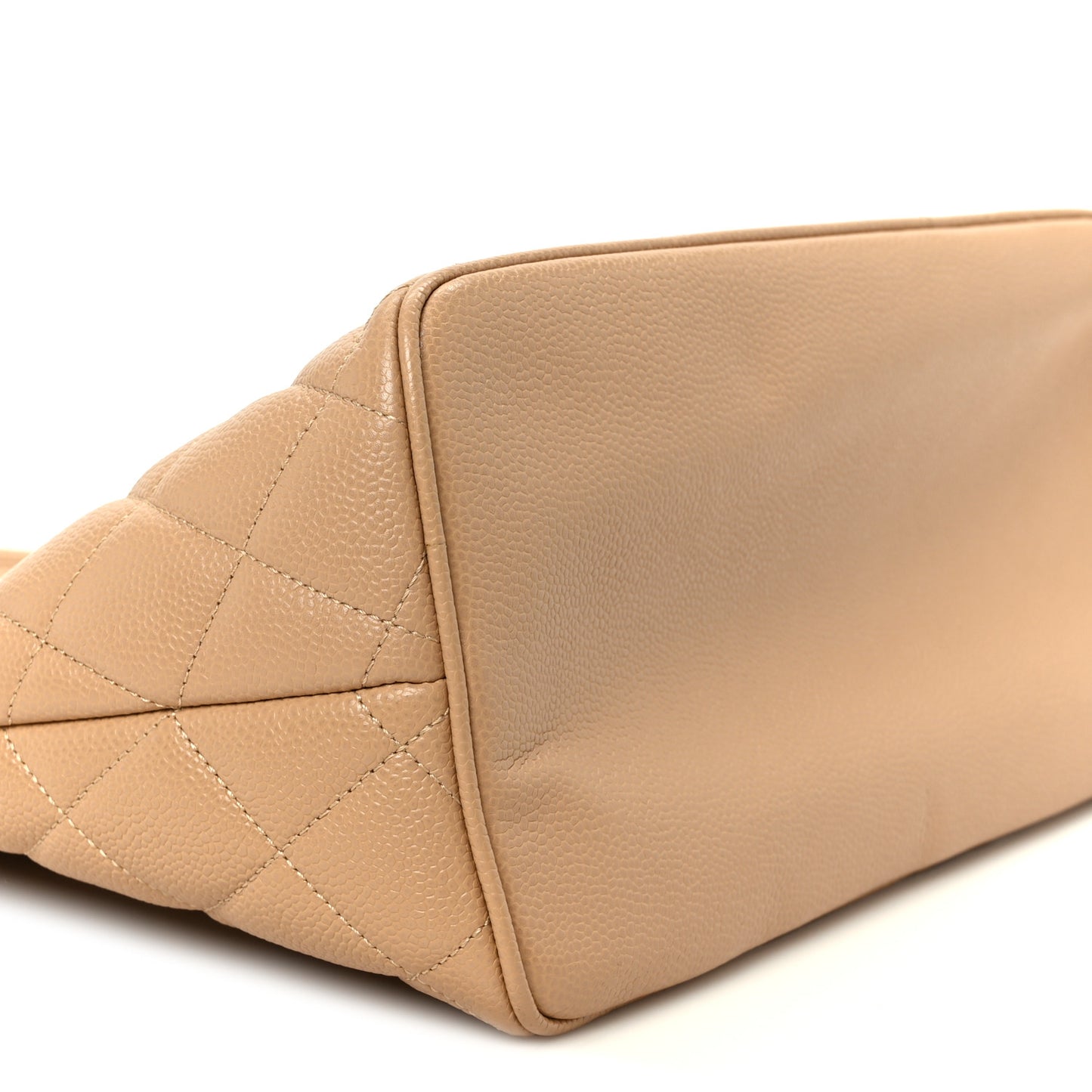 Caviar Quilted Medallion Tote Beige