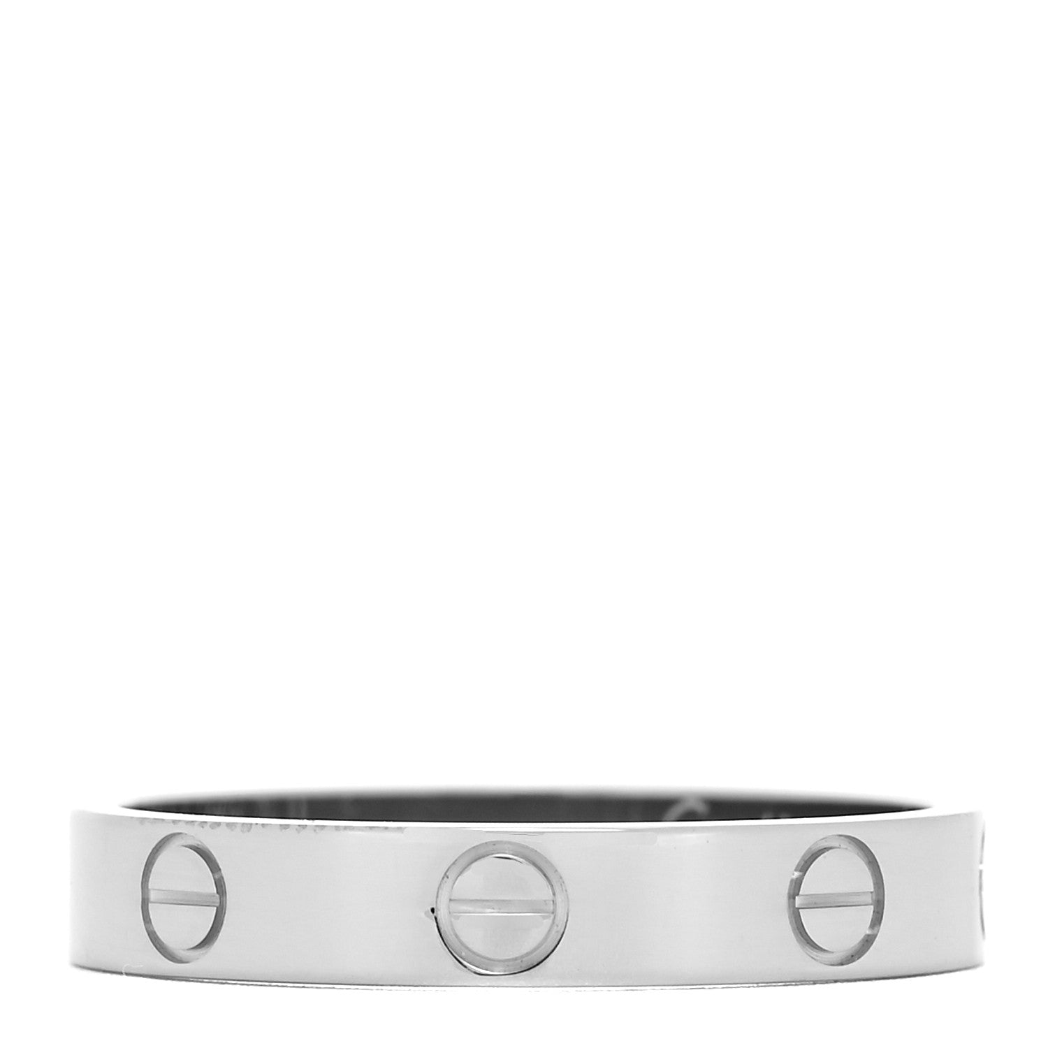 Cartier 18K White Gold 3.5mm LOVE Wedding Band Ring 58 8.5 3 of 4