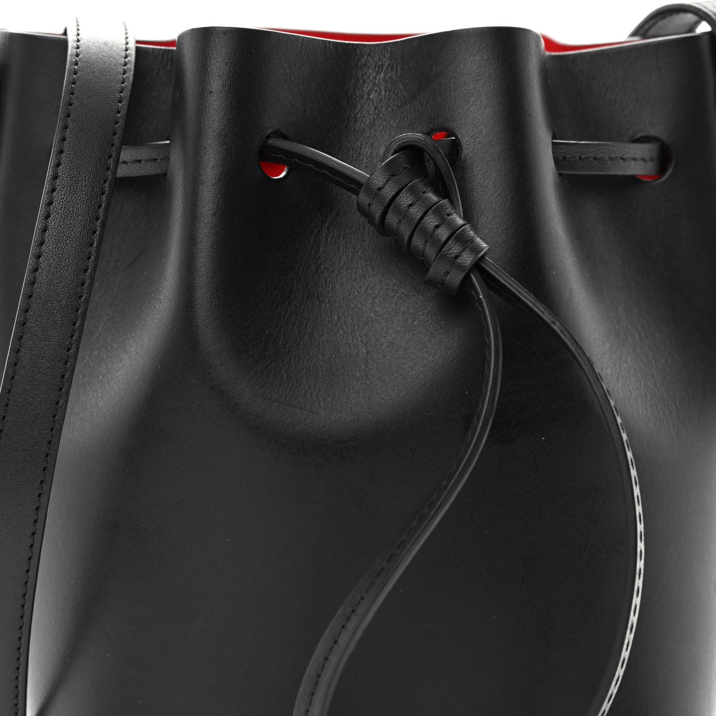 Calfskin Mini Mini Bucket Bag Black Flamma