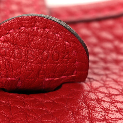 Hermes Taurillon Clemence Amazone Evelyne TPM Rouge Casaque Bleu Saphir 6 of 9