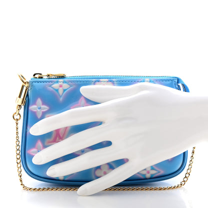 Louis Vuitton Vernis Valentine Mini Pochette Accessories Baby Blue Neon 2 of 6