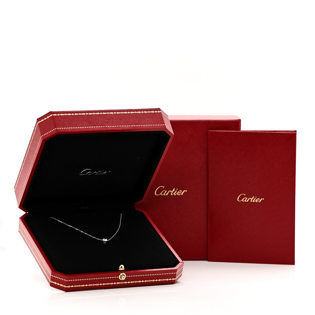 18K Yellow Gold Diamond .29ct 1895 Solitaire Pendant Necklace