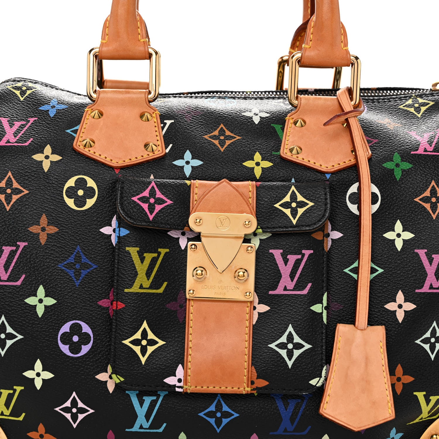Louis Vuitton Monogram Multicolor Speedy 30 Black 7 of 9
