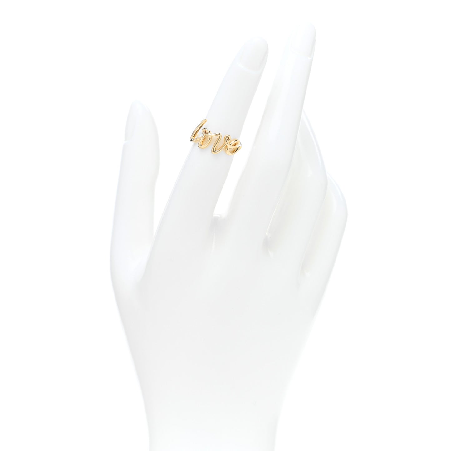 18K Yellow Gold Paloma's Graffiti Love Ring 49 5