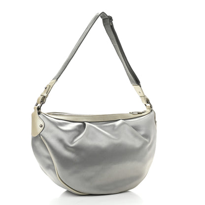 Chanel Satin Caviar CC Hobo Silver 3 of 12
