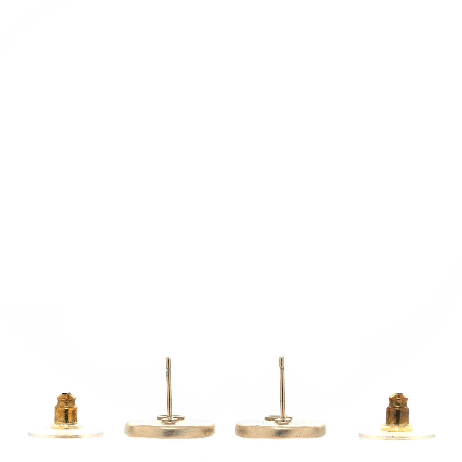 Chanel Metal Round CC Earrings Gold 3 of 4