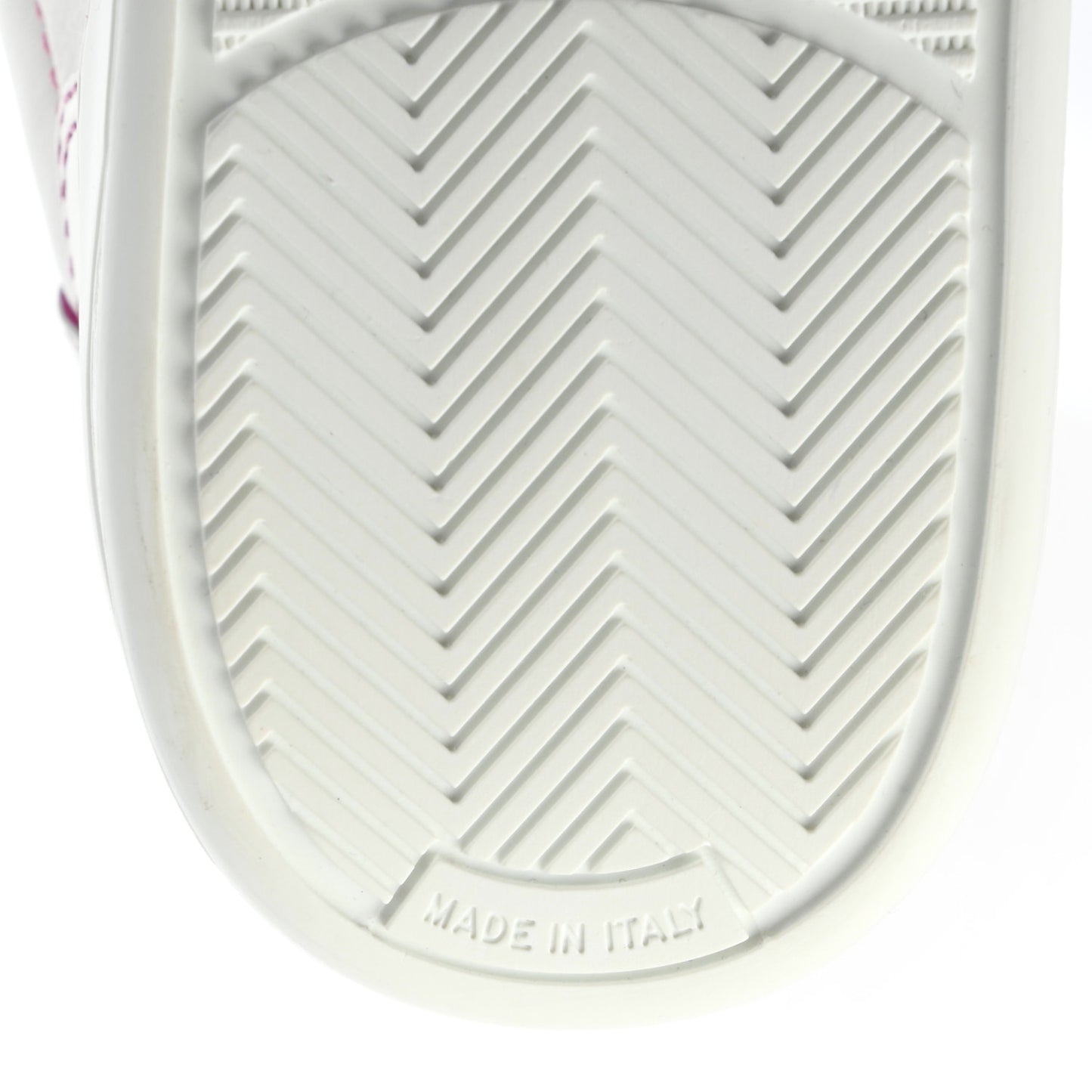 Calfskin Womens Logo Sneakers 37.5 White Pink