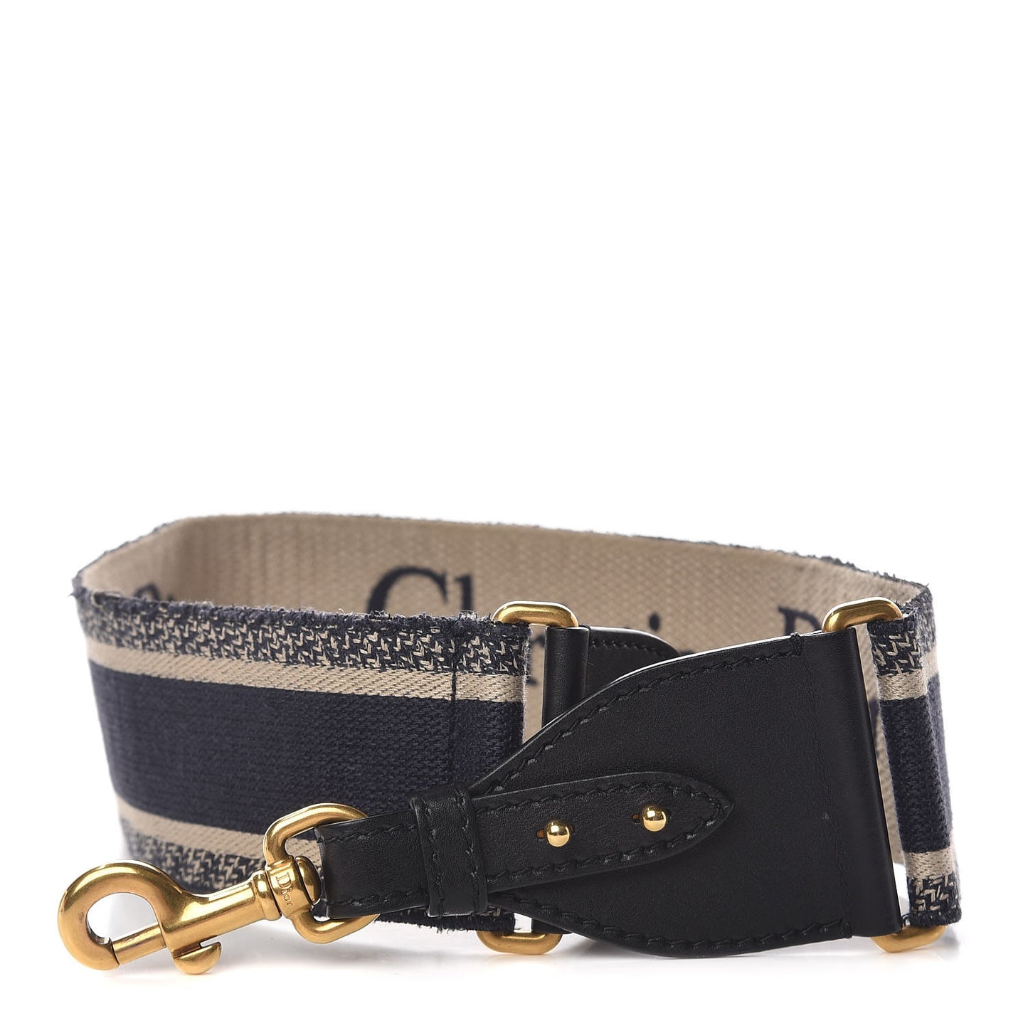 Canvas Embroidered Shoulder Strap Blue