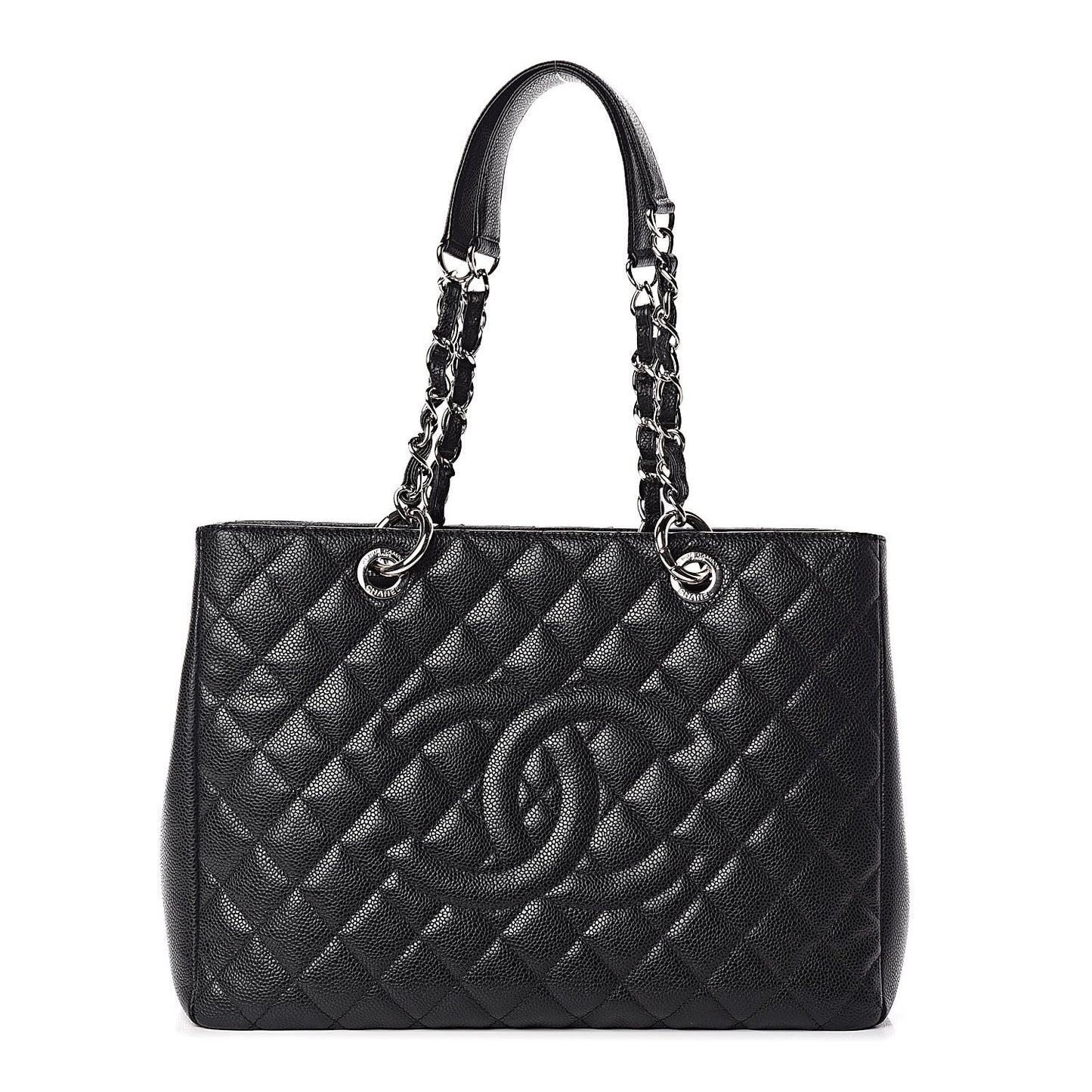 Caviar Quilted Grand Shopping Tote GST Black